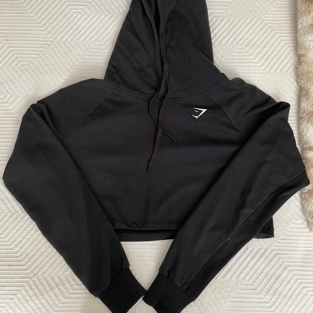 Gymshark Training Cropped Hoodie - Black